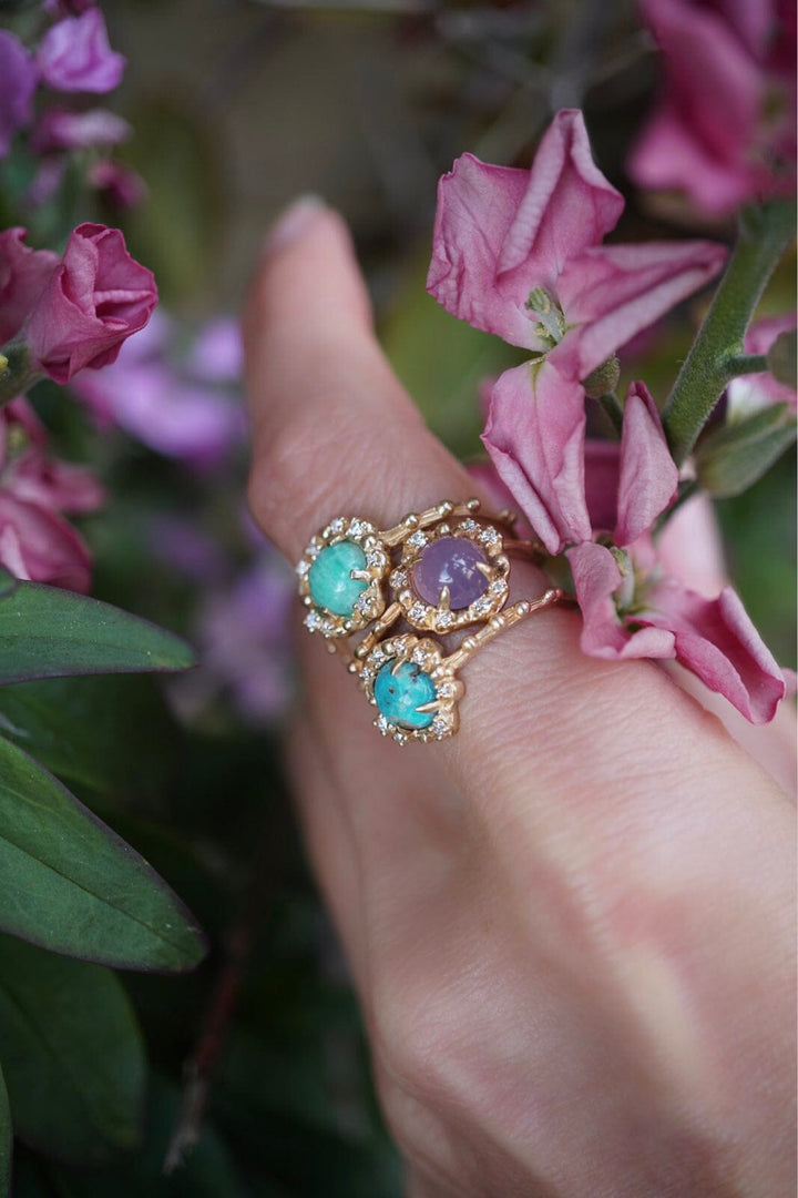 Diamond Turquoise Water Ring Jewelry Bayou with Love