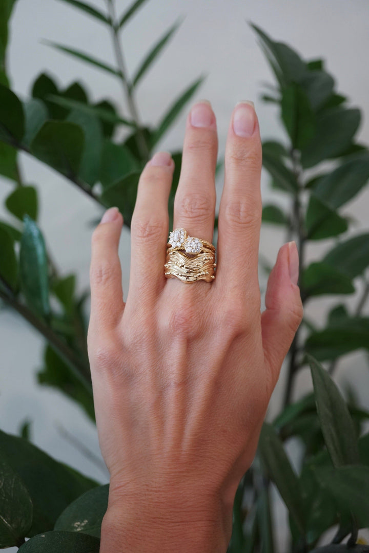 Moonscape Baguette Diamond Ring Bayou with Love