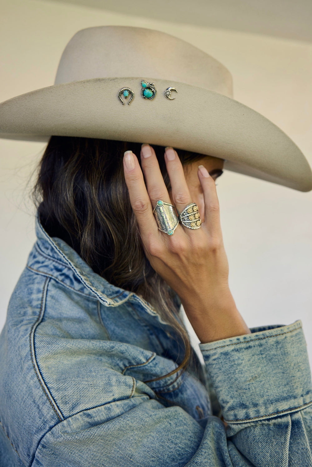 Flower Turquoise Wide Band Ring Jewelry Bayou with Love