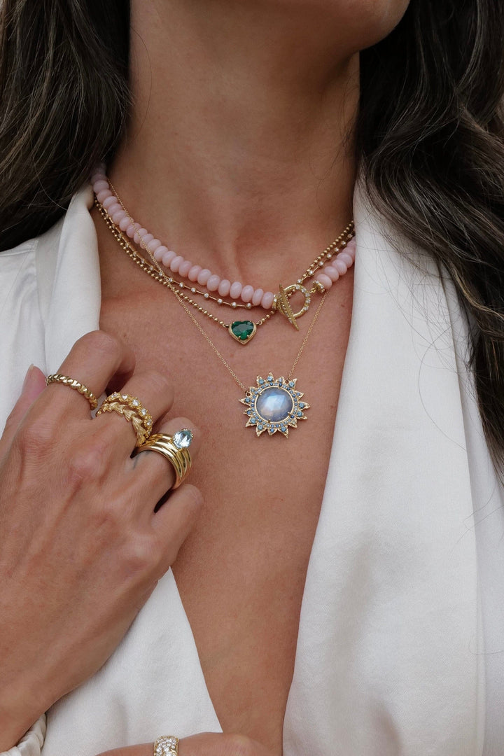 Rainbow Moonstone Necklace Jewelry Bayou with Love