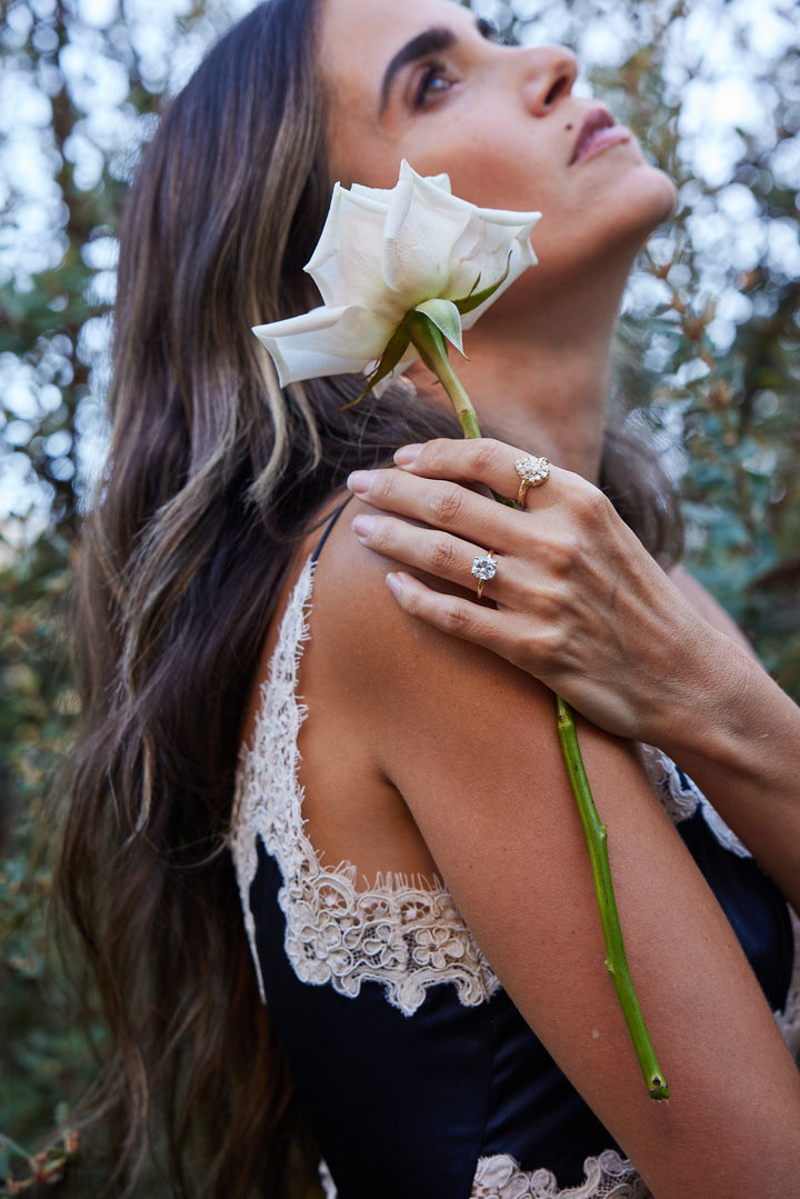 Moonscape Diamond Drop Ring Bayou with Love