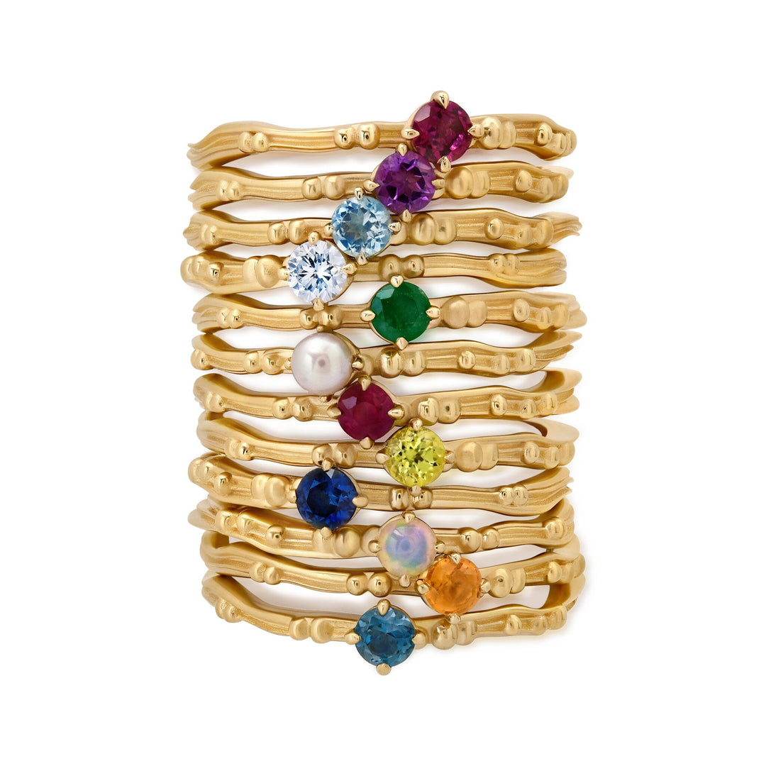 Birthstone Water Ring Jewelry Bayou with Love Garnet 5