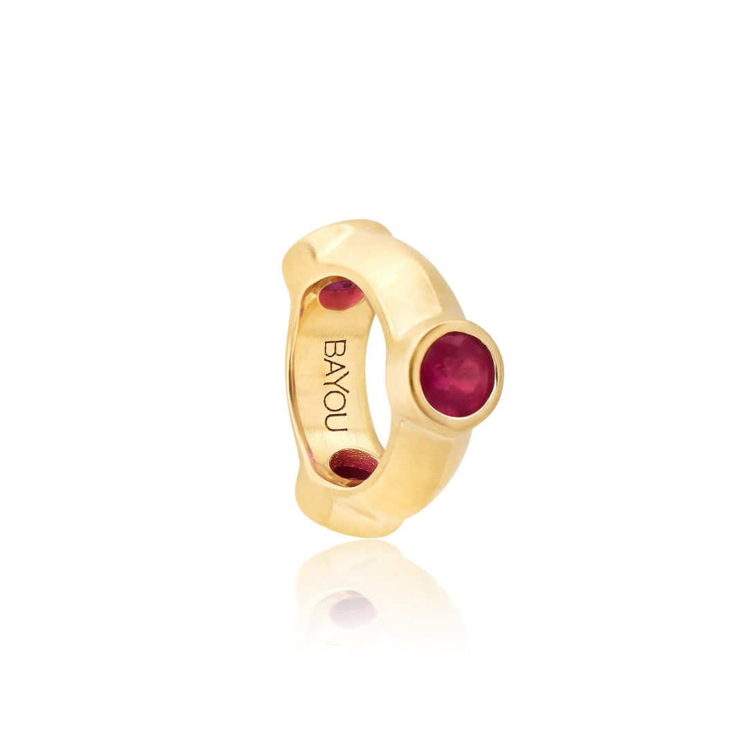 42Birthstone Orbit Ring Charm Jewelry Bayou with Love Ruby