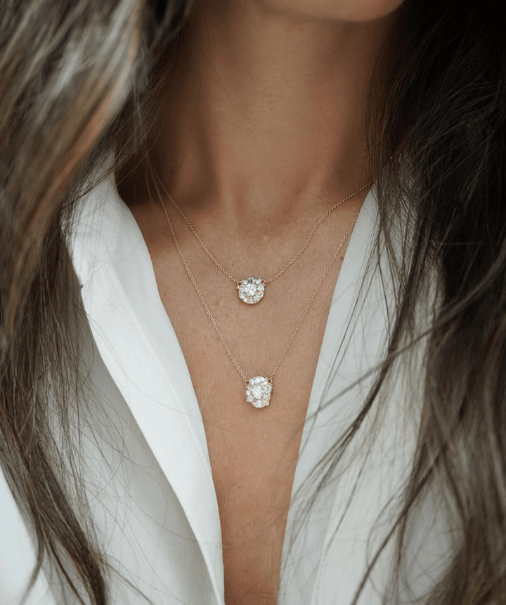 Moonscape Oval Diamond Necklace Jewelry Bayou with Love