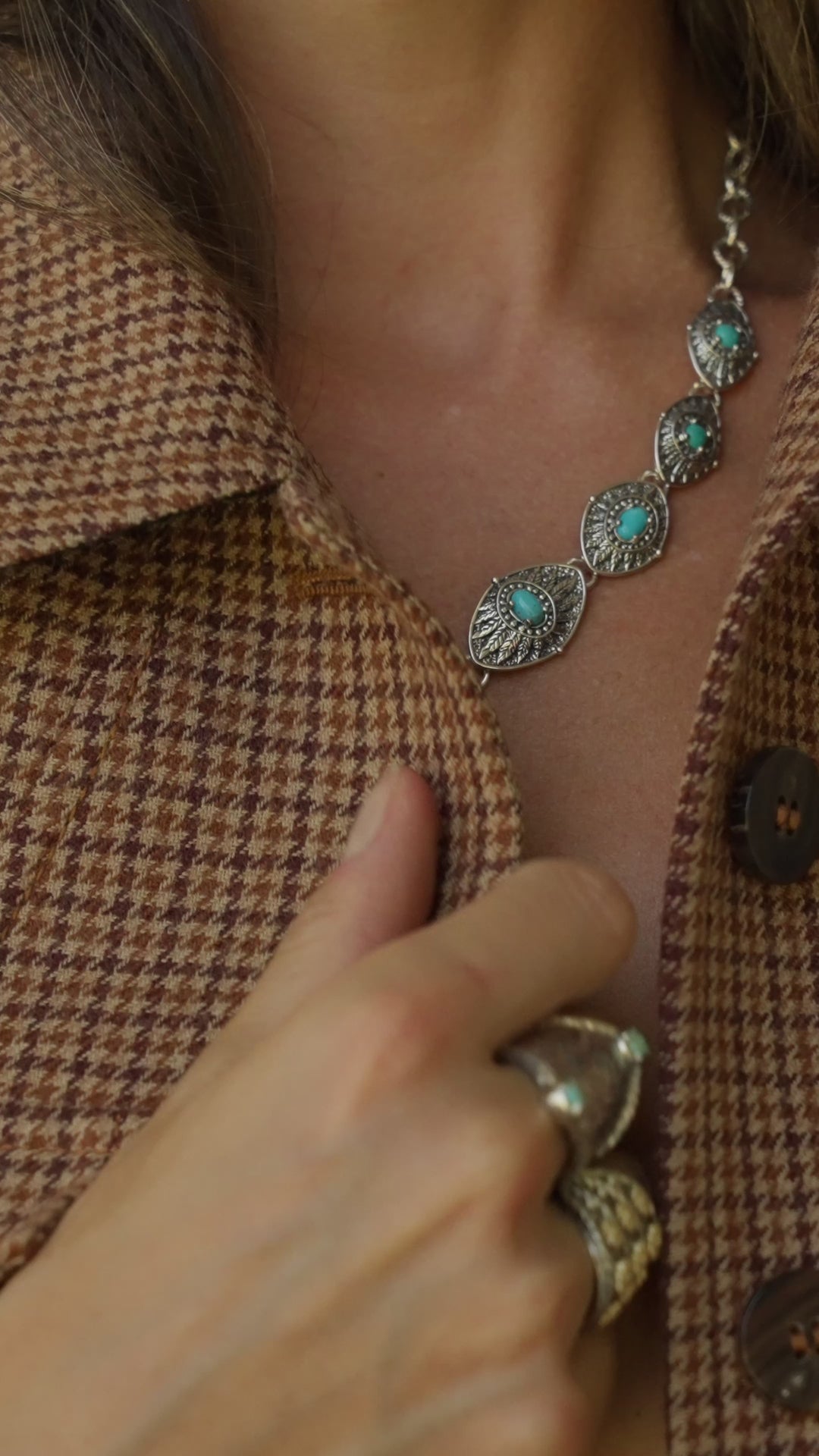 Wild Fern Turquoise Necklace