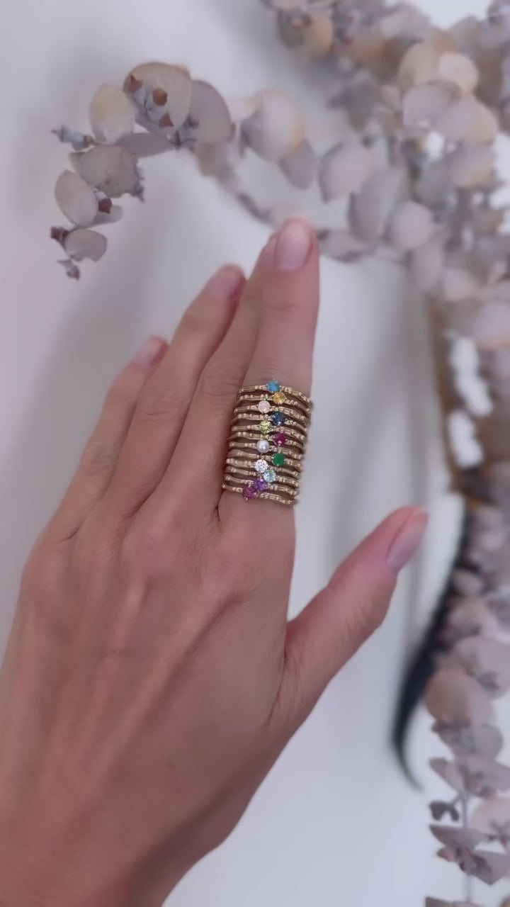 Birthstone Water Ring
