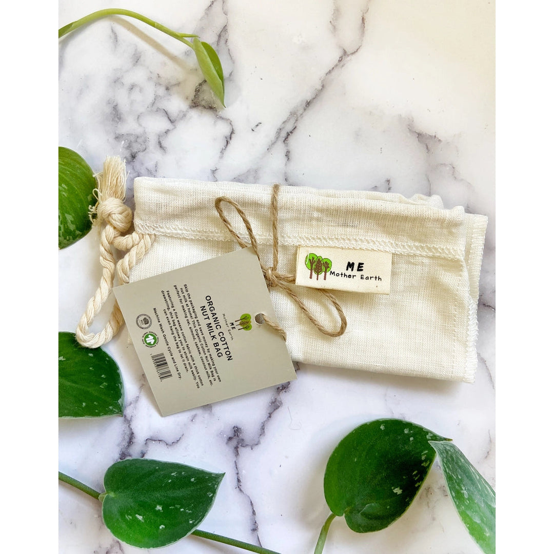 Organic Cotton Nut Milk Bag Home Me Mother Earth