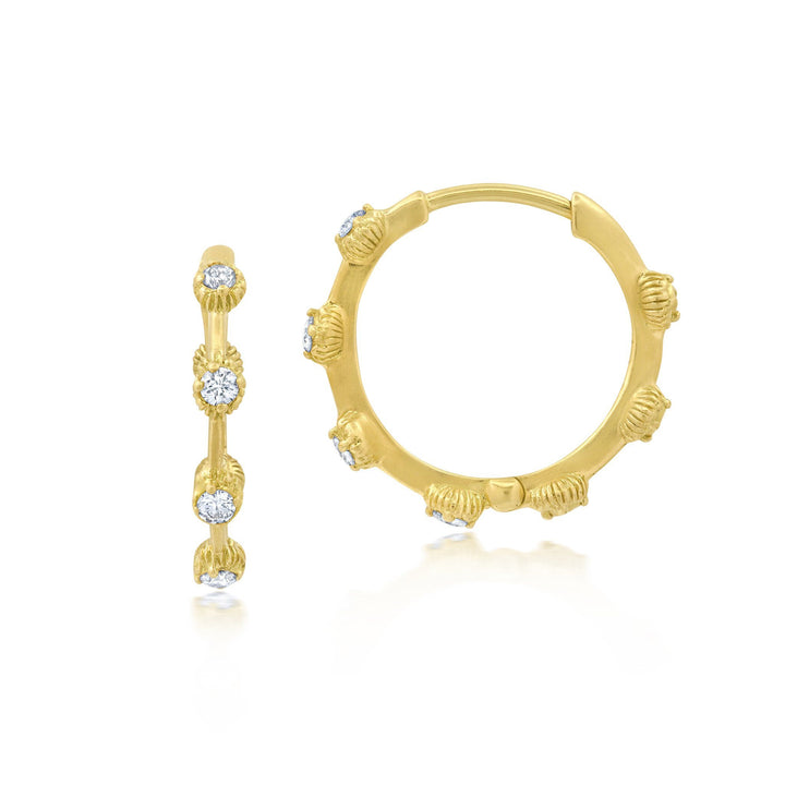 NEW Mini Diamond Hoops Jewelry Bayou with Love