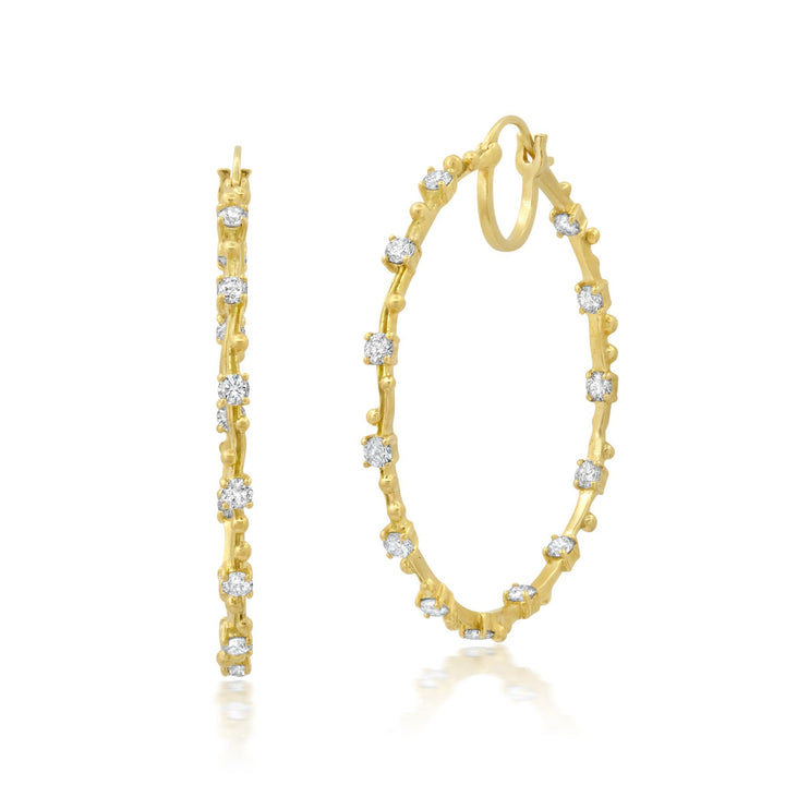 NEW Diamond Hoops Jewelry Bayou with Love