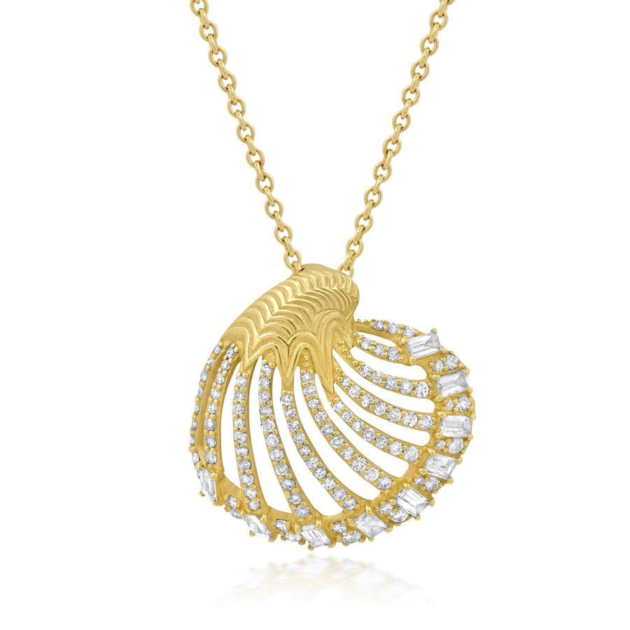 NEW Diamond Shell Necklace Jewelry Bayou with Love