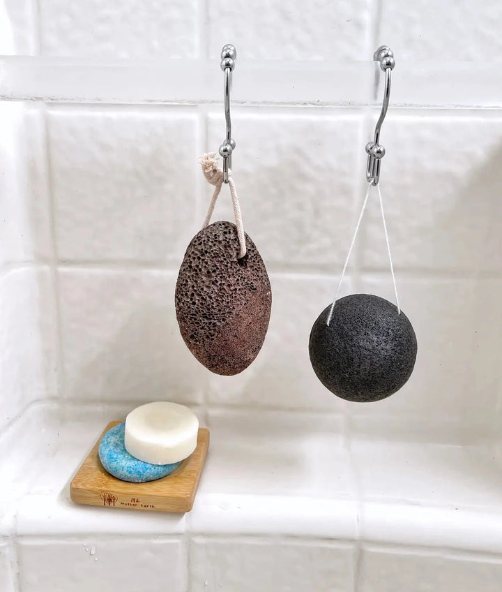 Lava Pumice Stone with Cotton Hanging Loop Beauty Me Mother Earth