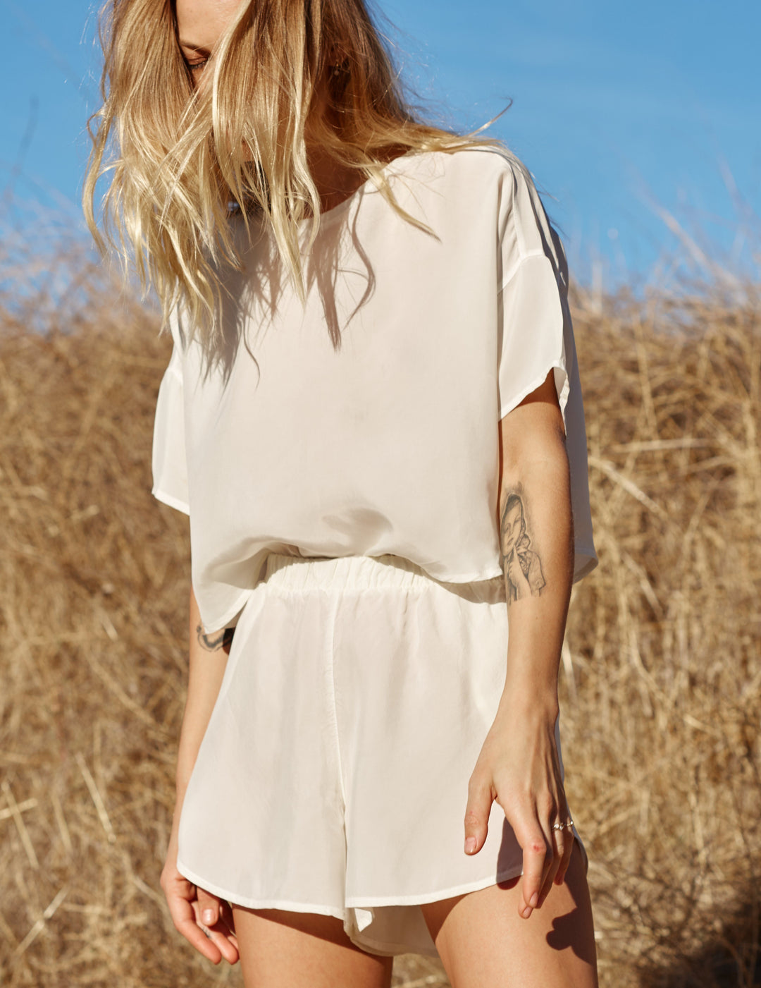 CUPRO CREAM SHORT // BAYOU WITH LOVE Apparel Bayou with Love