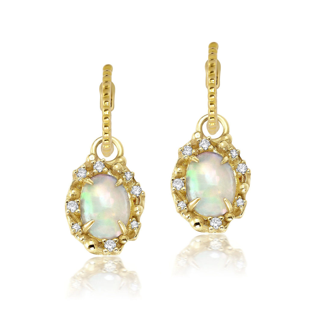 Diamond Opal Earrings Jewelry Bayou with Love