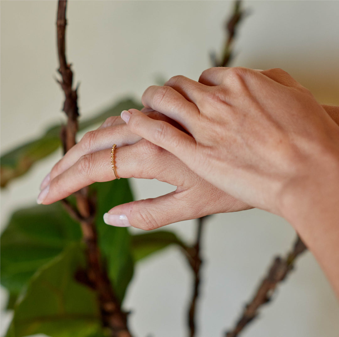 Gold Ball Ring (Bayou With Love x Dell) Jewelry Bayou with Love