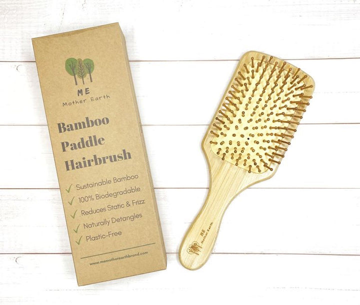 Bamboo Paddle Hairbrush Beauty Me Mother Earth