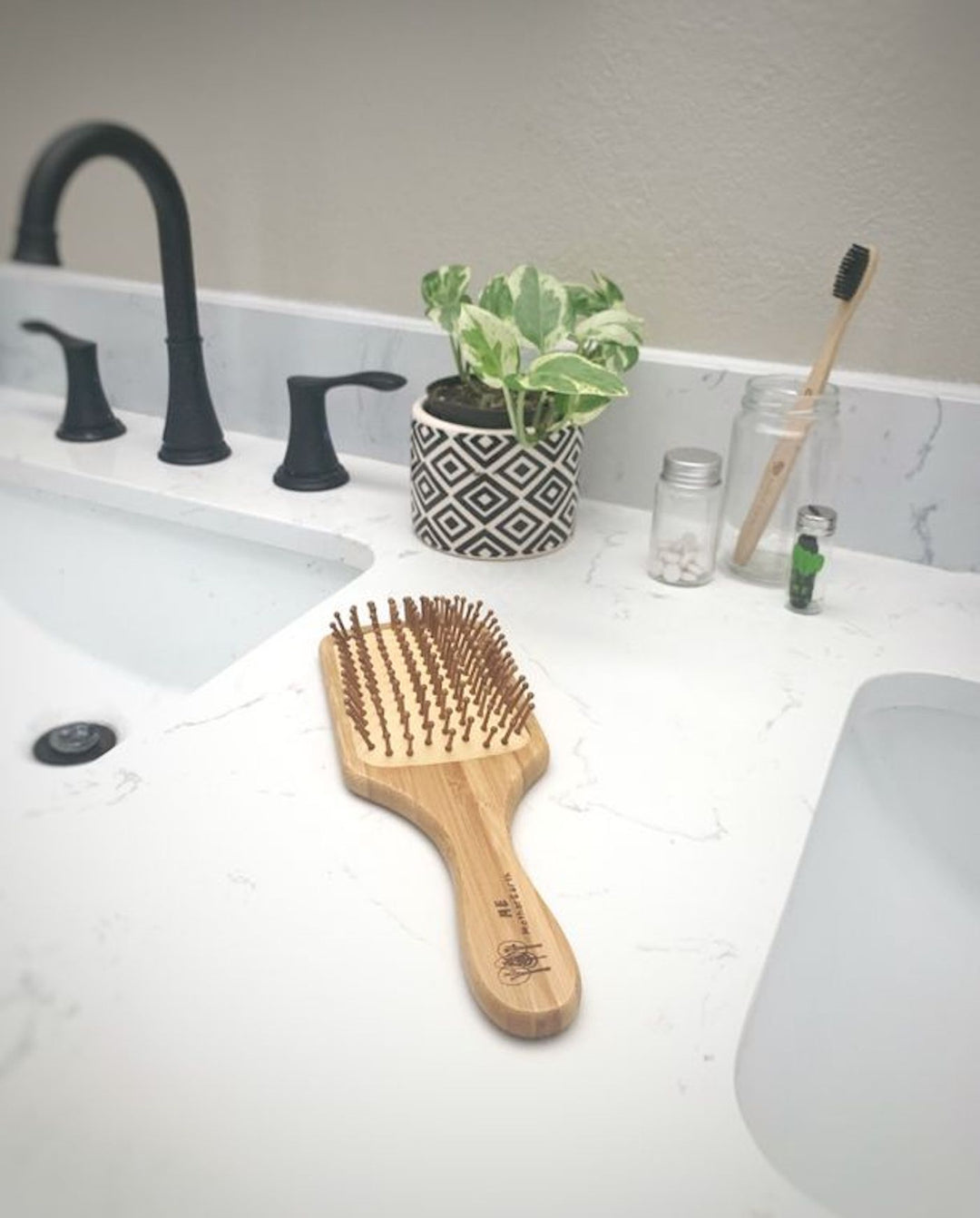 Bamboo Paddle Hairbrush Beauty Me Mother Earth