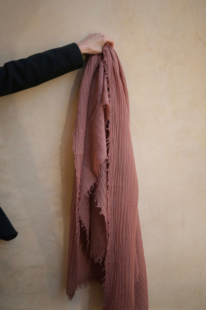 NEW Loom Woven Fine Wool Scarf | Dusty Rose scarves Bayou with Love
