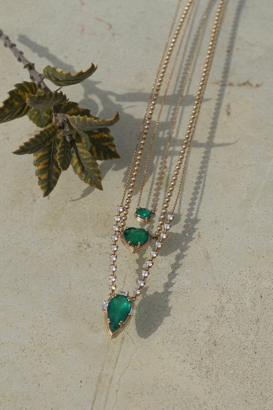 Emerald Heart Beaded Necklace Jewelry Bayou with Love