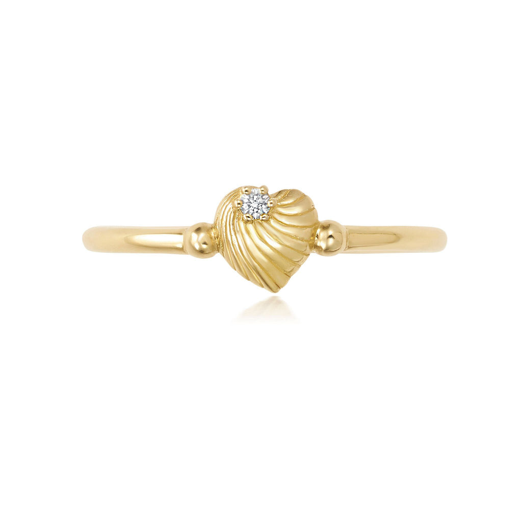 Mini Heart Shell Ring // Bayou with Love