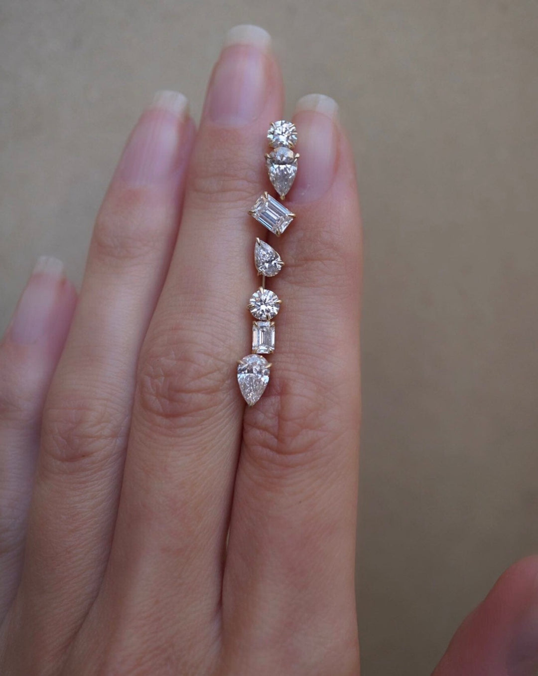 NEW Solitaire Mini Diamond Emerald Studs Bayou with Love