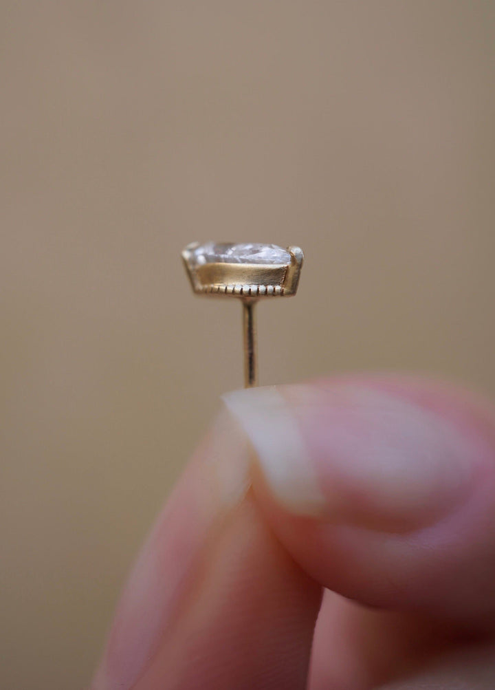 NEW Solitaire Diamond Pear Studs Bayou with Love