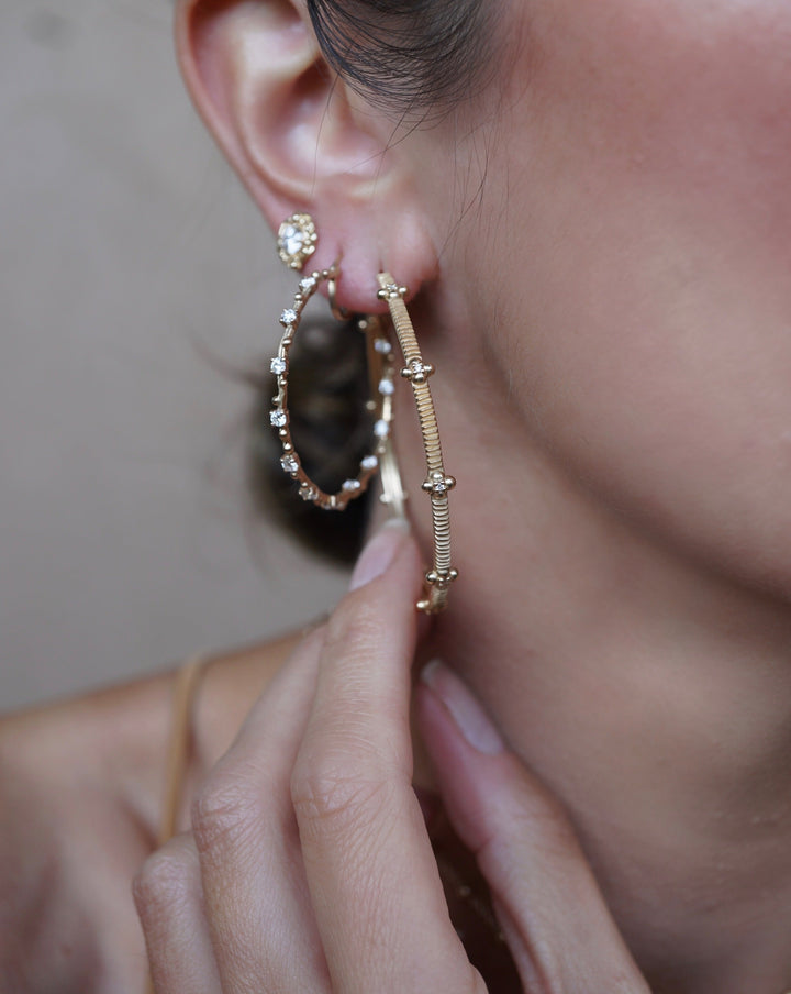 Large Rattan Hoops Jewelry Bayou with Love