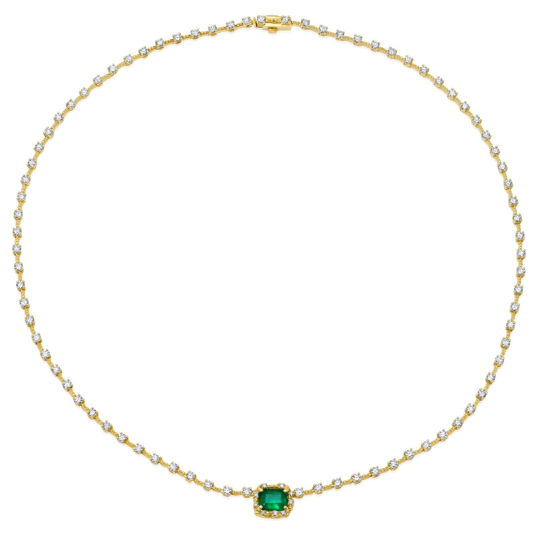 NEW Diamond Water Emerald Necklace 1 Jewelry Bayou with Love