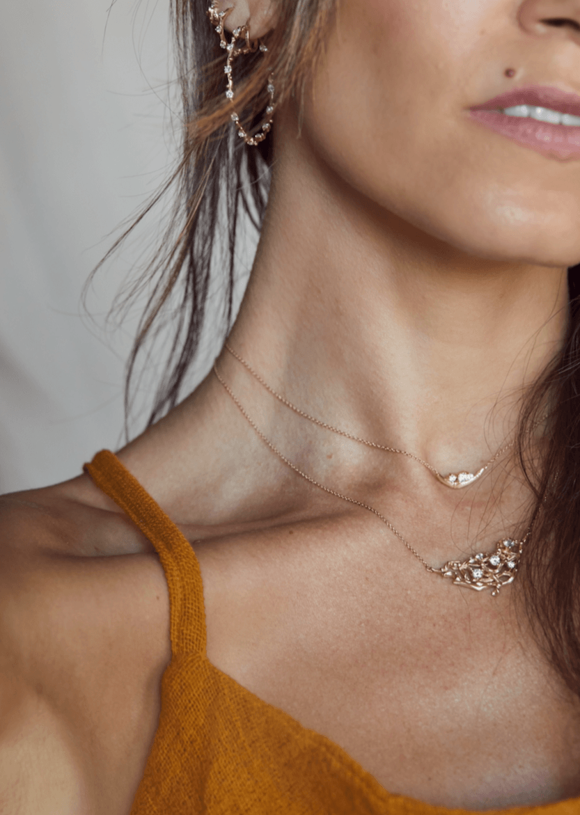 Diamond Moon Necklace Bayou with Love