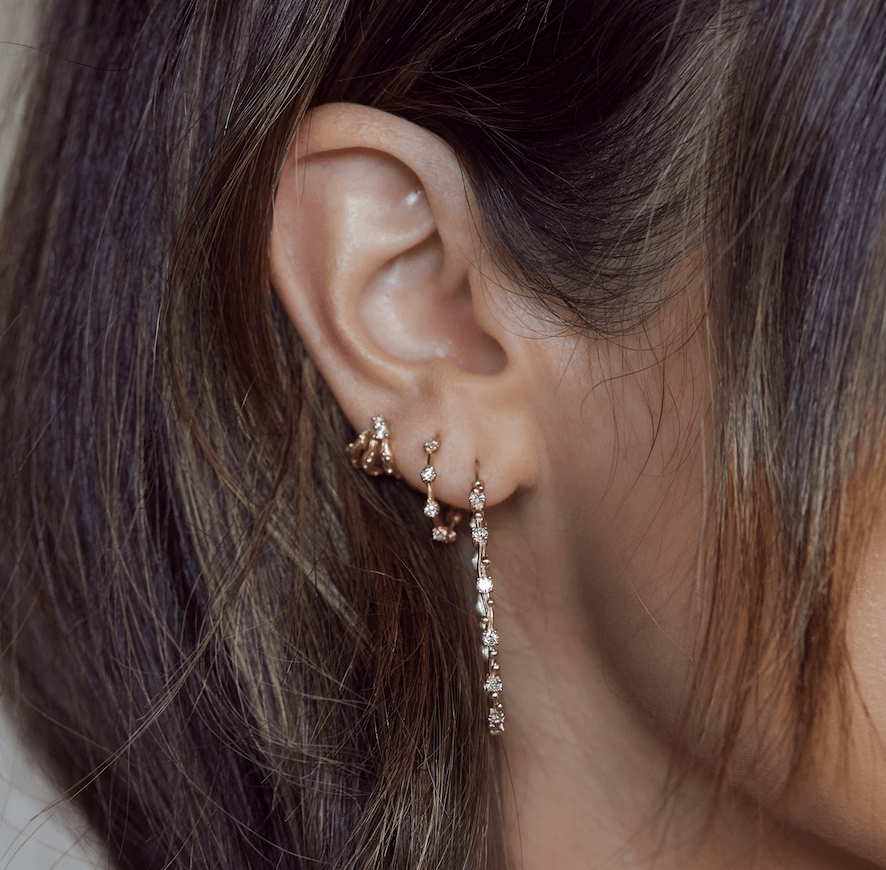 NEW Diamond Hoops Jewelry Bayou with Love