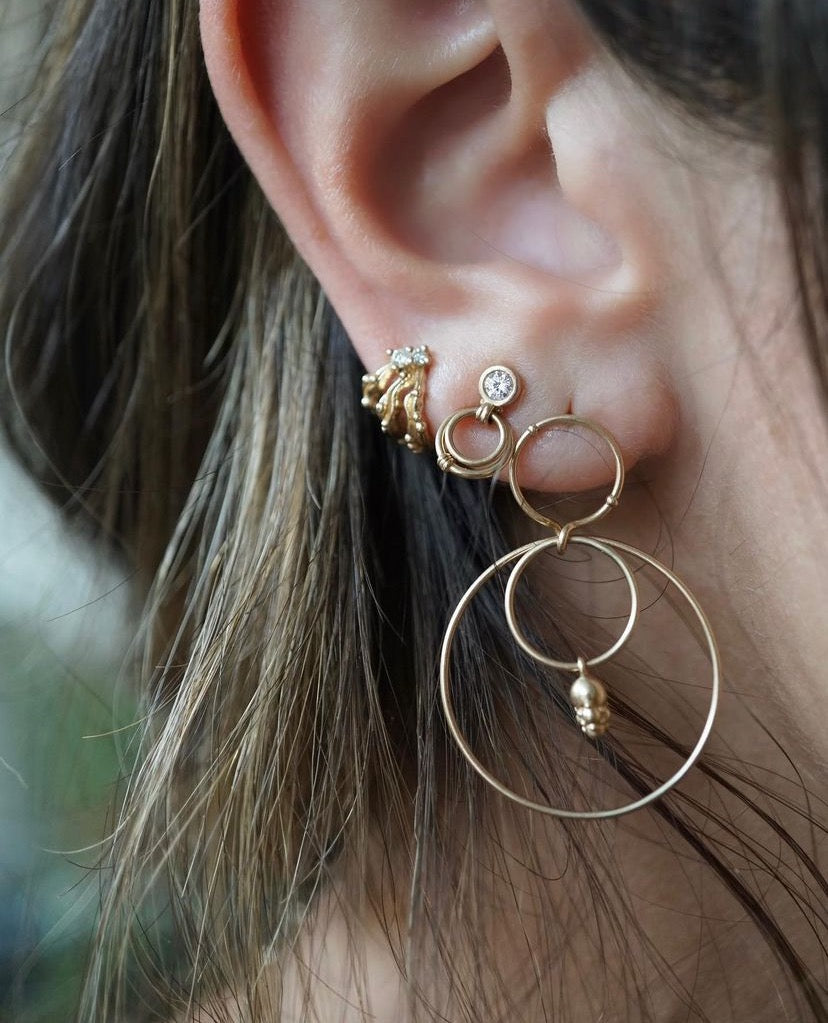 Mini Diamond Orbit Earrings Jewelry Bayou with Love