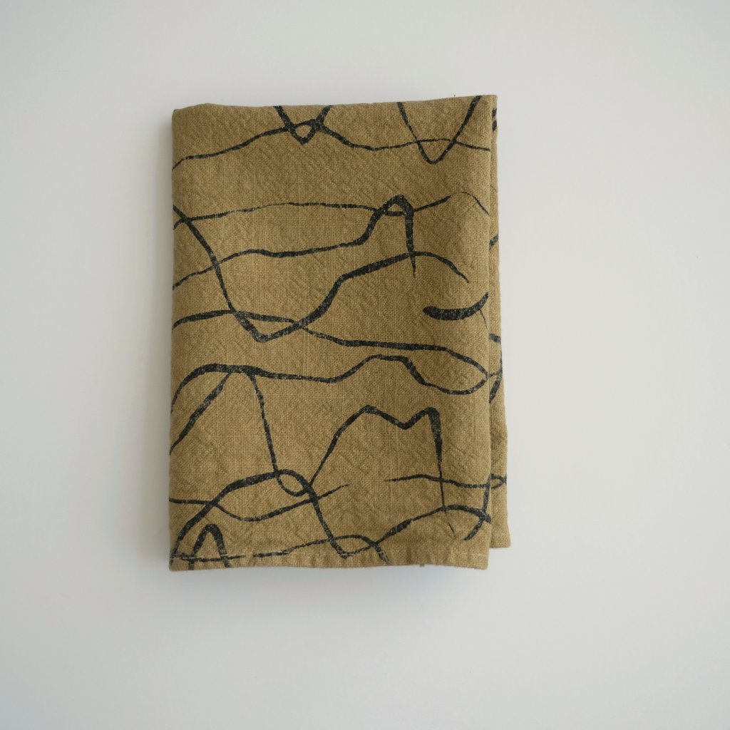 TEA TOWELS Home Jenny Pennywood WEAVE - MULCH - HONEY GOLD