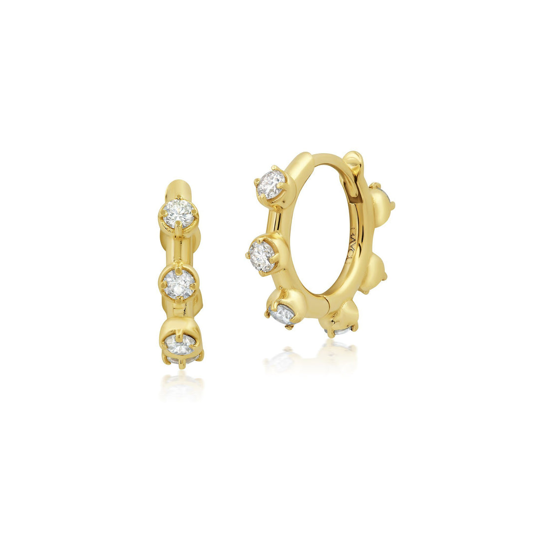 Diamond Ball Huggies Jewelry Bayou with Love