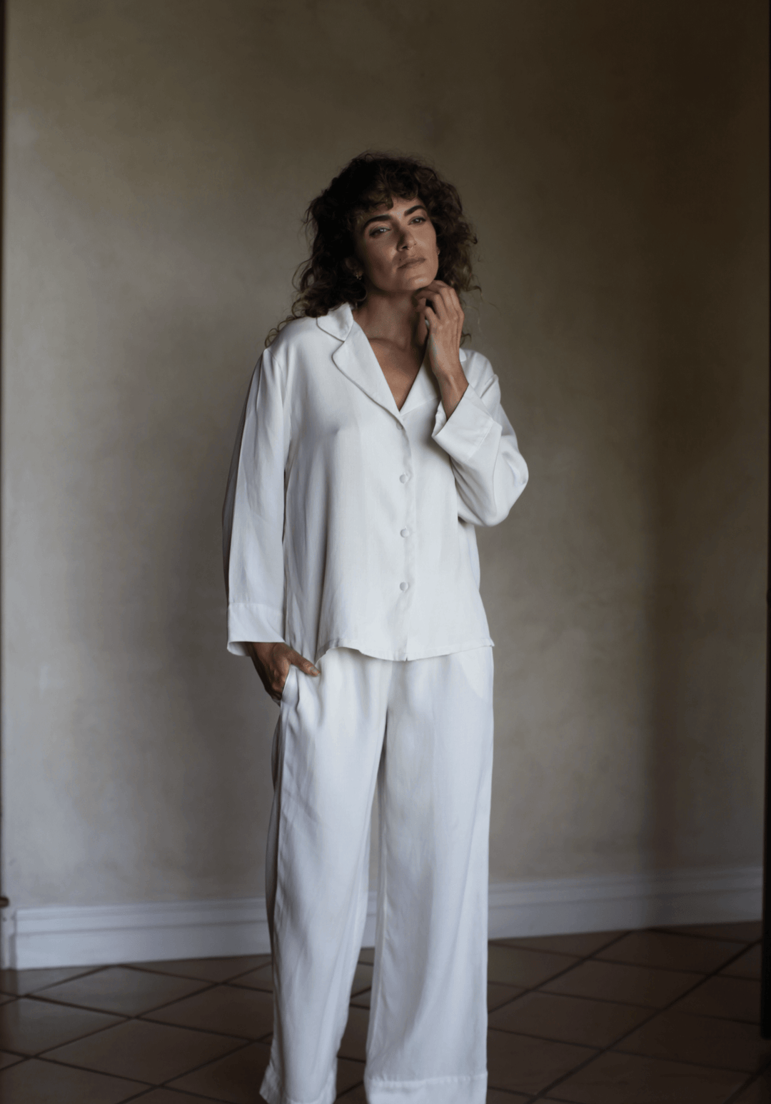Cream Cupro Tencel Bottoms Apparel Bayou with Love