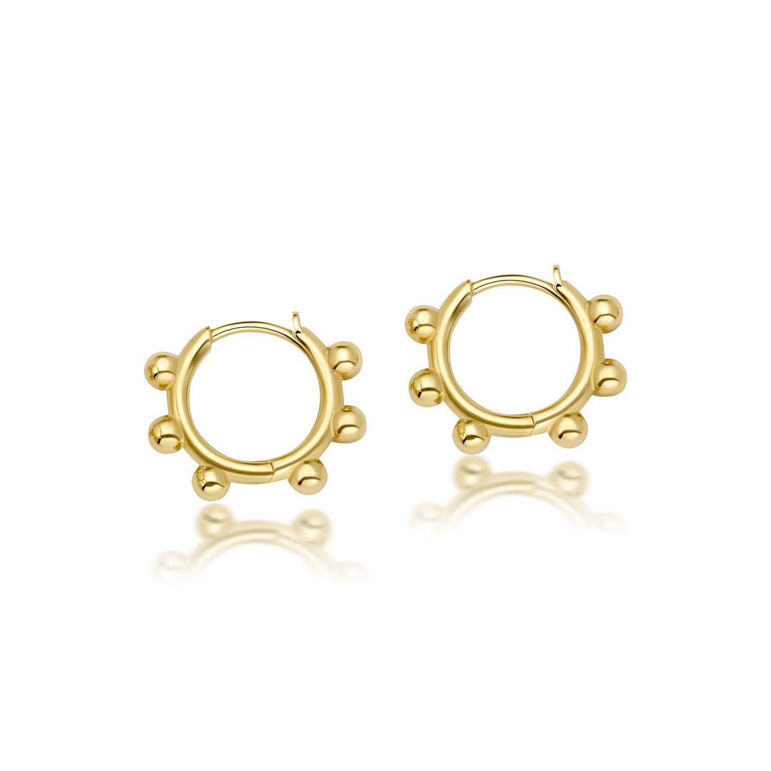 Gold Ball Huggies Jewelry Bayou with Love