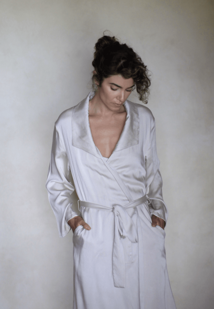 Cream Modal Robe Apparel Bayou with Love