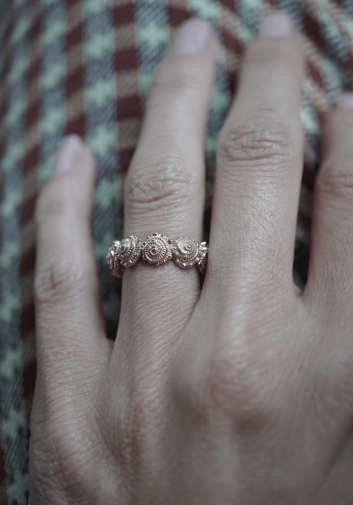 The Textured Shell Band Bridal Jewelry Bayou with Love