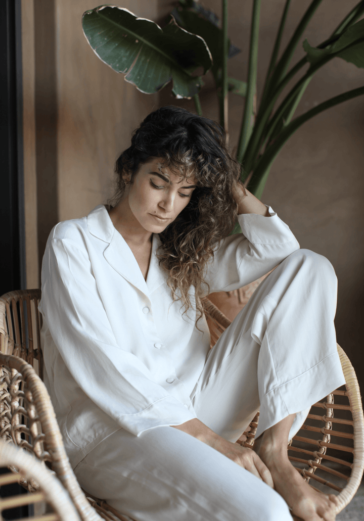 Cream Cupro Tencel Bottoms Apparel Bayou with Love