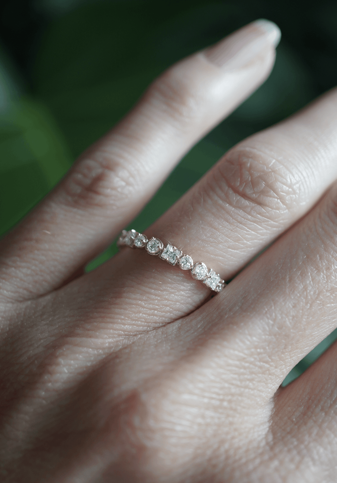 ROUND PRINCESS DIAMOND BAND Bridal Jewelry Bayou with Love