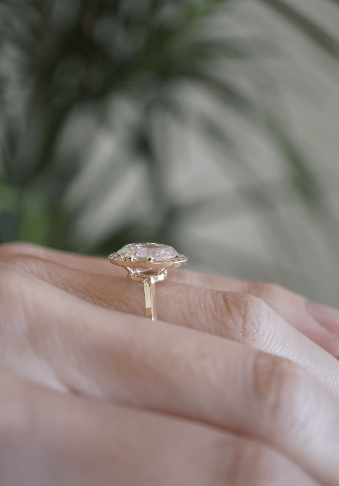 Diamond Oval Lunar Engagement Ring Bridal Jewelry Bayou with Love