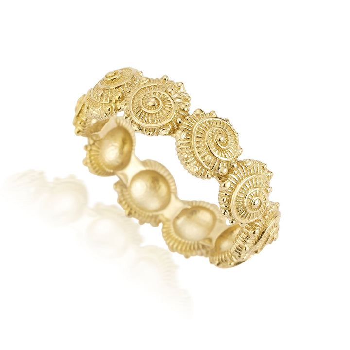 The Textured Shell Band Bridal Jewelry Bayou with Love