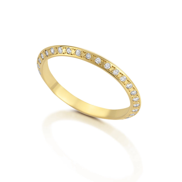 DIAMOND PAVÉ KNIFE EDGE BAND Bridal Jewelry Bayou with Love