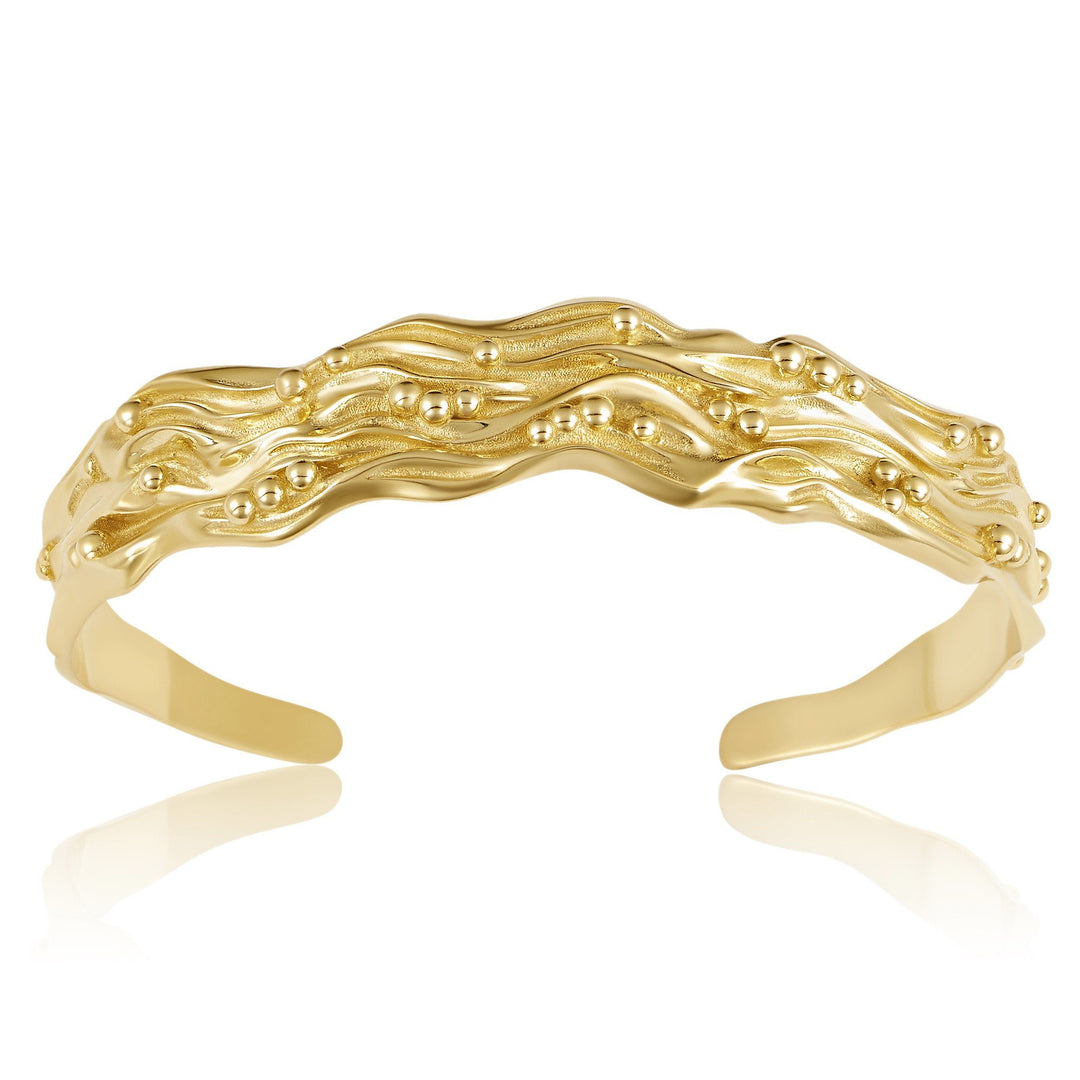The Large Golden Rio Cuff Jewelry Bayou with Love
