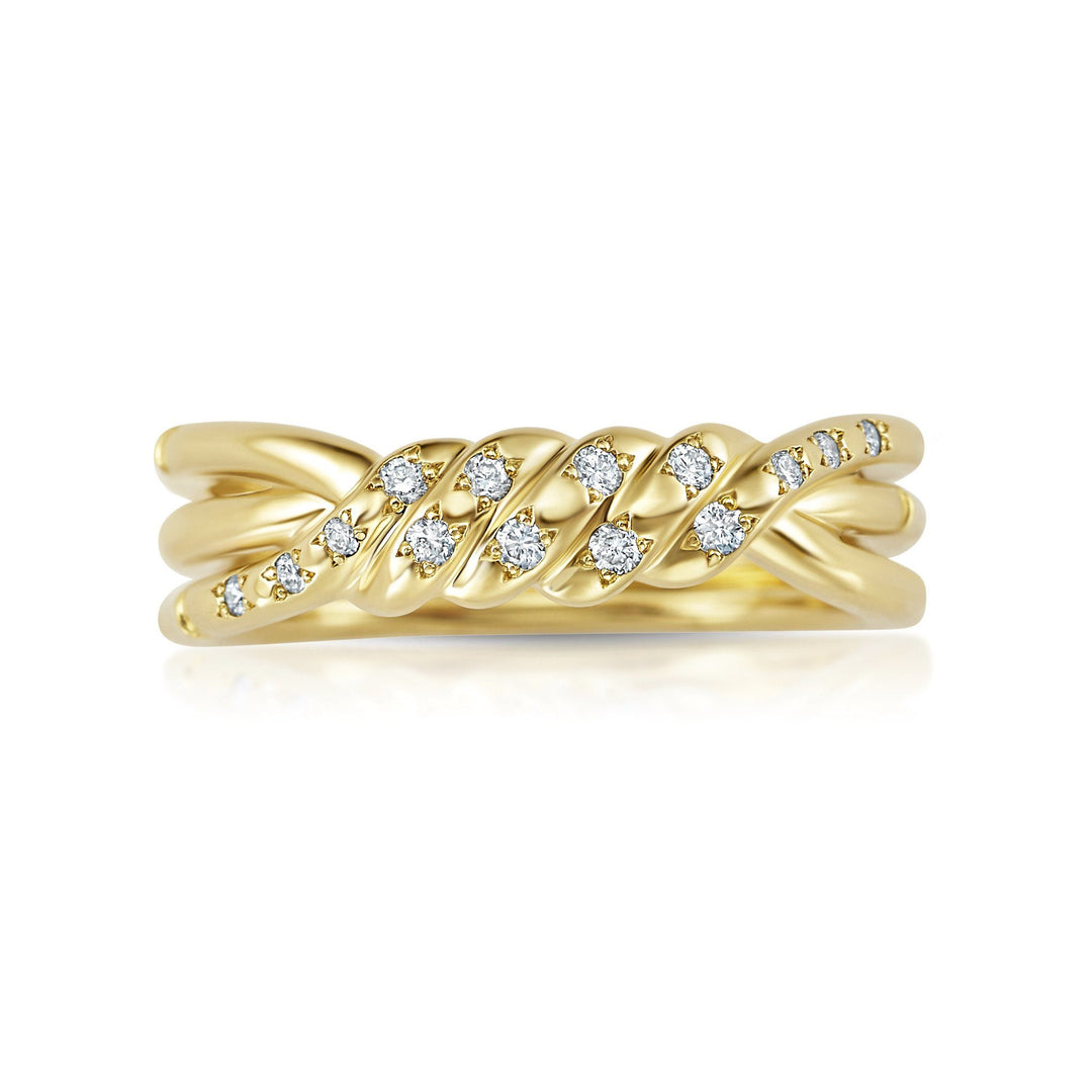Signature Diamond Braided Band Bridal Jewelry Bayou with Love