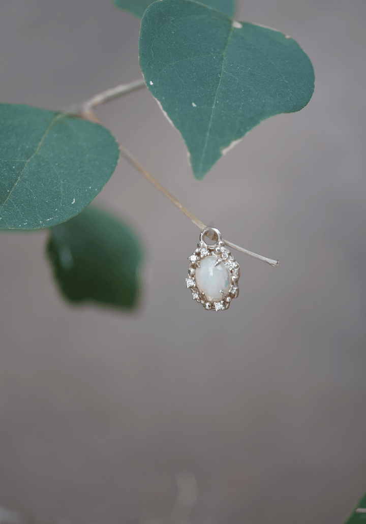 Diamond Opal Earrings Jewelry Bayou with Love