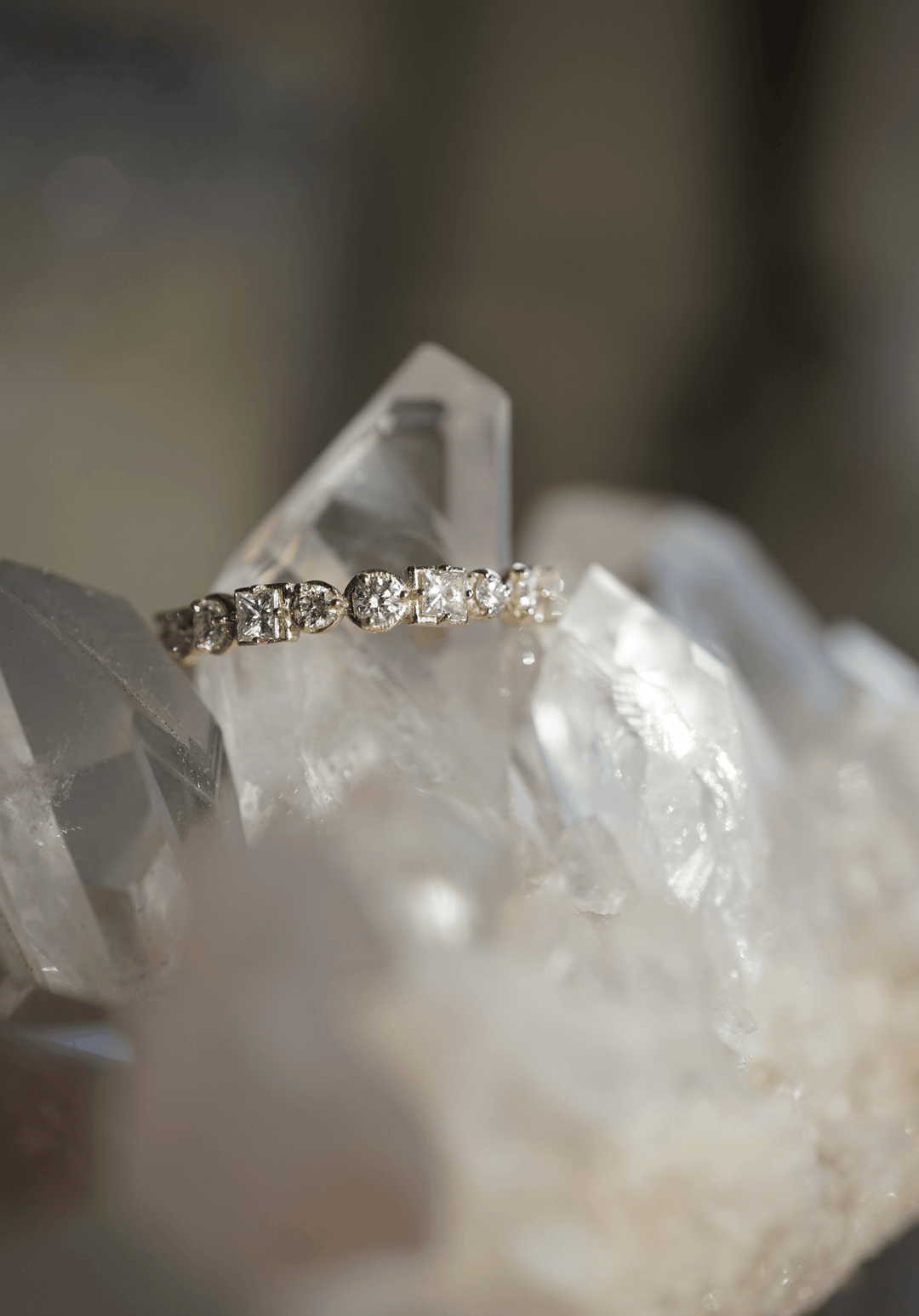 ROUND PRINCESS DIAMOND BAND Bridal Jewelry Bayou with Love