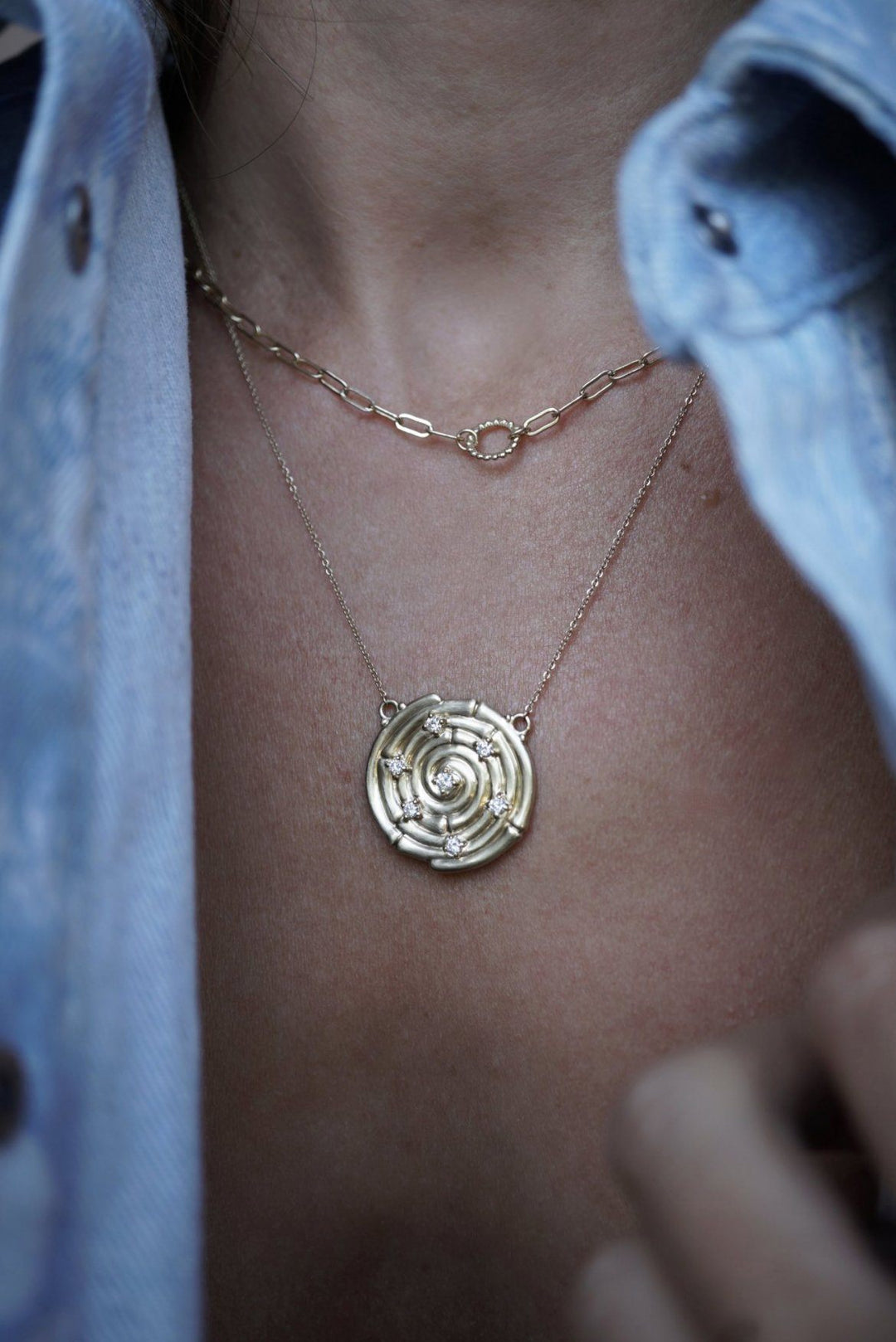 Full Moon Diamond Necklace Bayou with Love