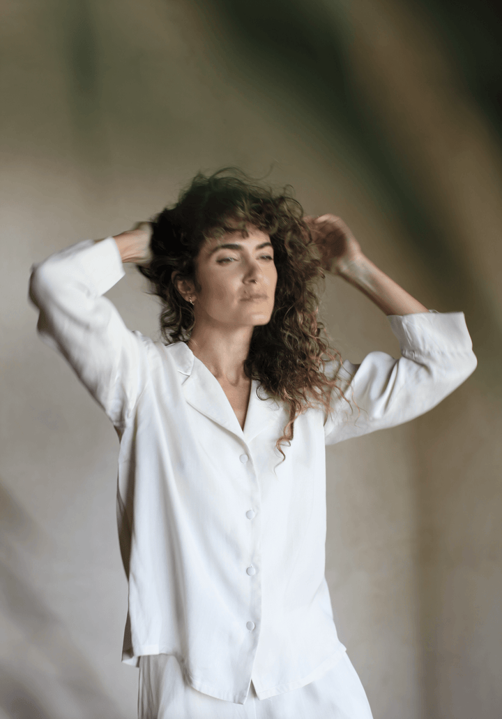 Cream Cupro Tencel Bottoms Apparel Bayou with Love