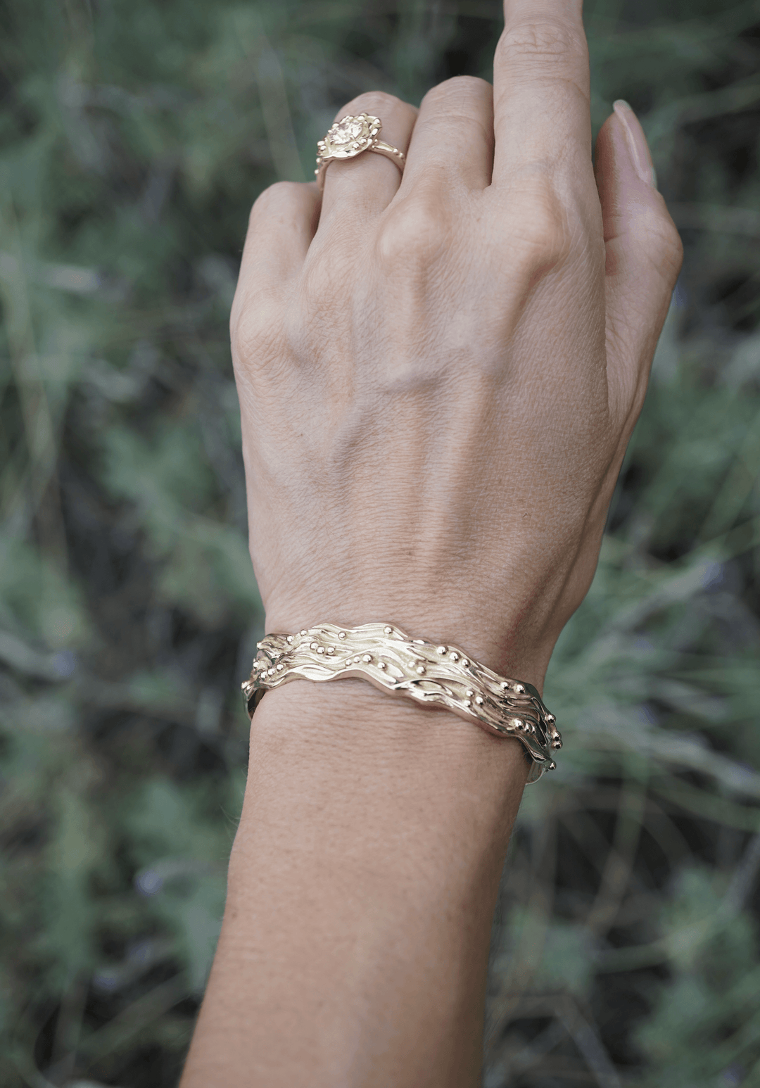 The Large Golden Rio Cuff Jewelry Bayou with Love