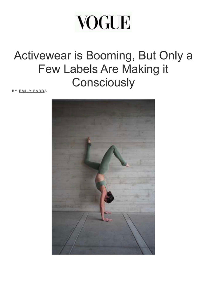 Vogue | Activewear is Booming, But Only a Few Labels Are Making it Consciously