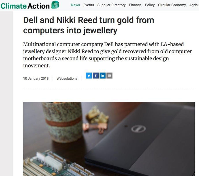 Climate Action | Dell and Nikki Reed turn gold from computers into jewellery